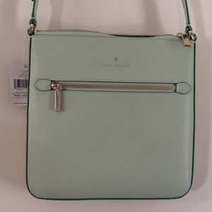 kate spade sadie lt olive NS saffiano leather crossbody with gold hardware NWT